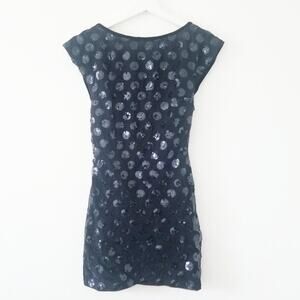 SEQUIN VELVET NWOT MINI COCKTAIL EMBELLISHED DRESS - S